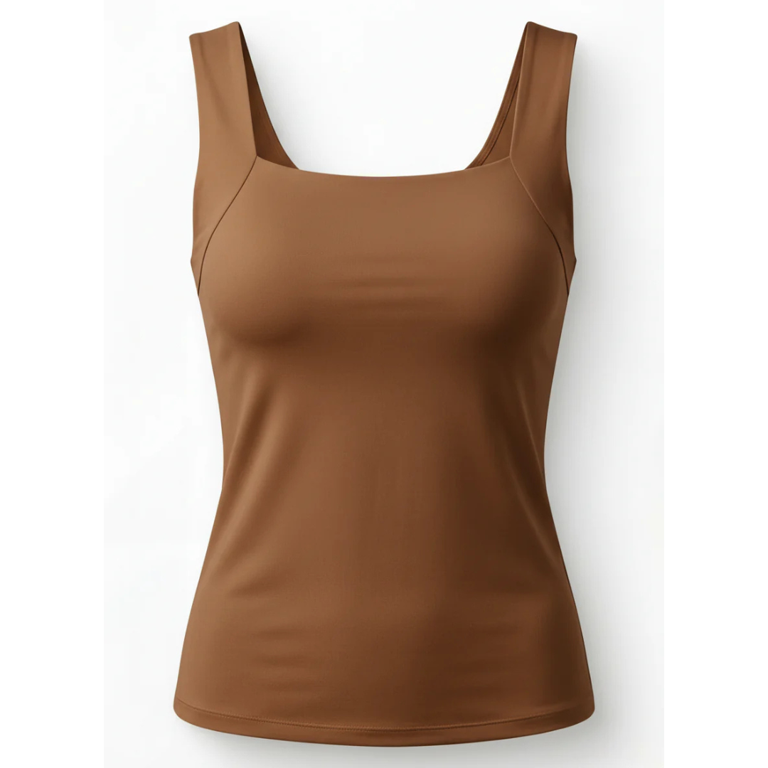 Damen Tanktop mit integriertem Sport-BH Regular Fit Freizeit