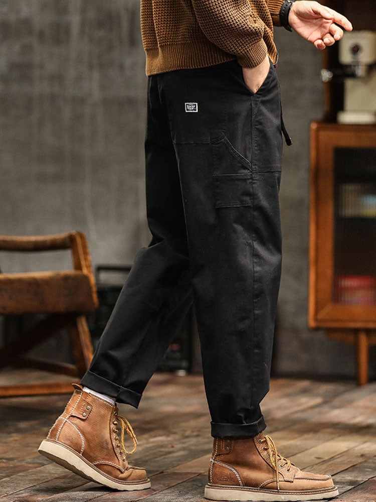 Utility-Hose Herren Relaxed Fit Casual Vintage-Stil