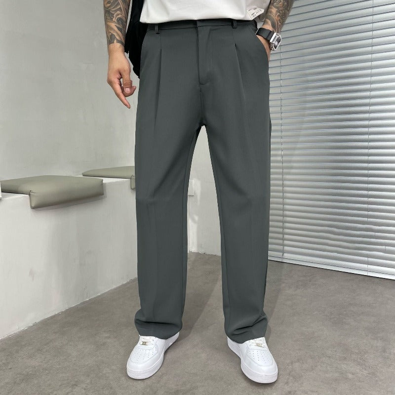 Wide-Leg Hose Herren Relaxed Fit Casual Business