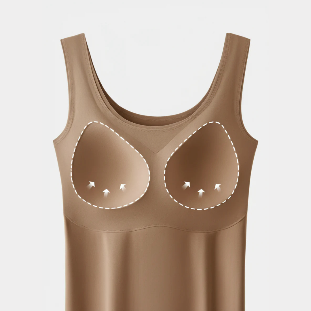 Damen Tanktop mit integriertem Sport-BH Regular Fit Freizeit