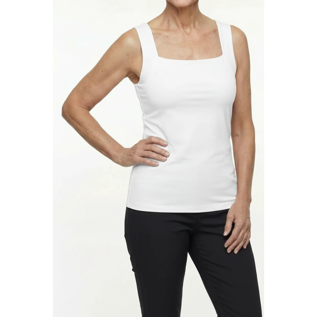 Damen Tanktop mit integriertem Sport-BH Regular Fit Freizeit