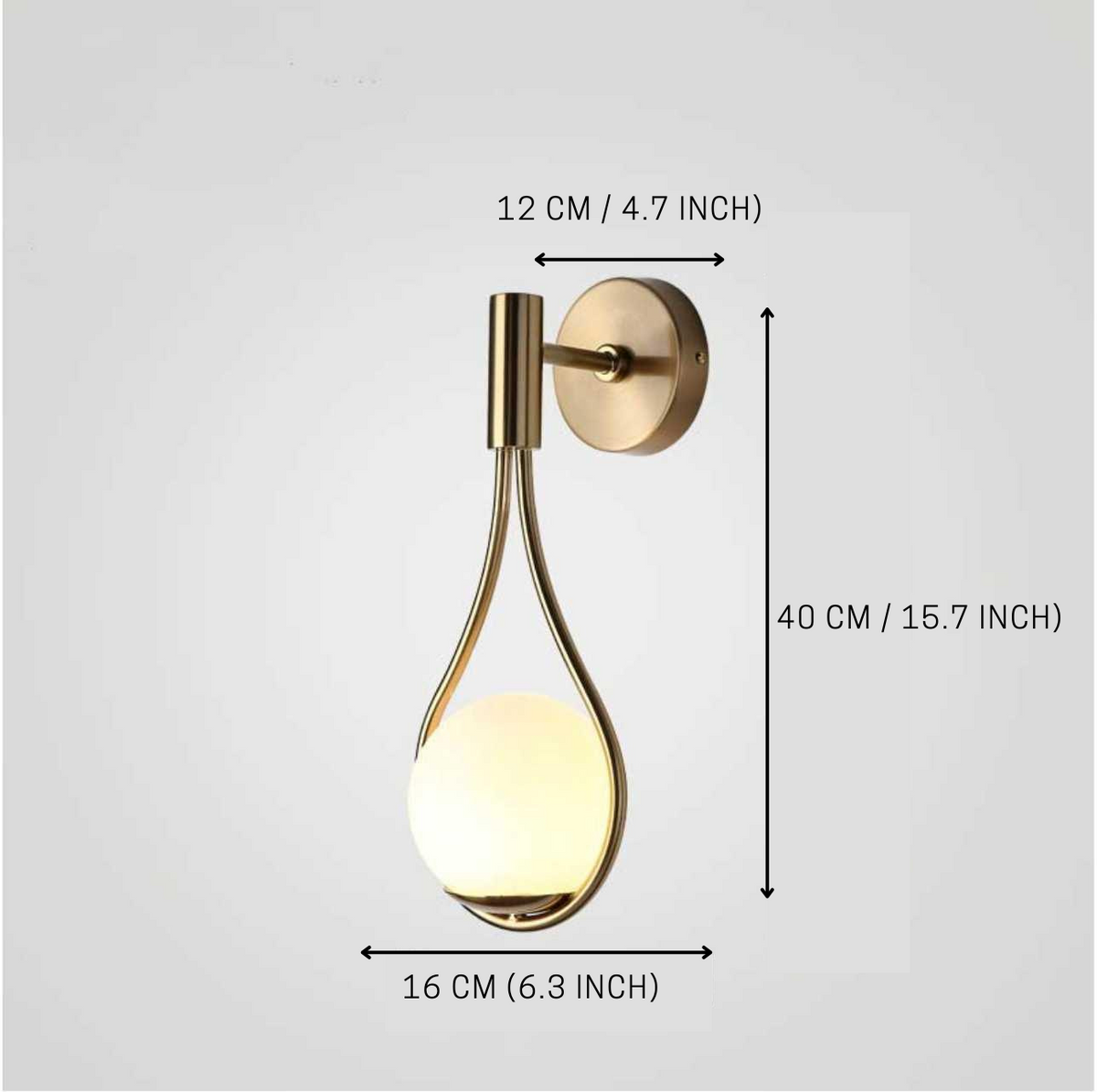 Wandleuchte Skandinavisch Minimalistisch Wohnzimmer Schwarz Gold
