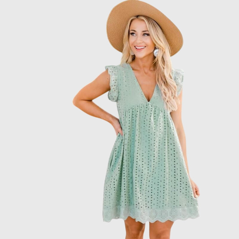 Damen Ärmelloses Mini-Kleid Relaxed Fit Casual Sommer