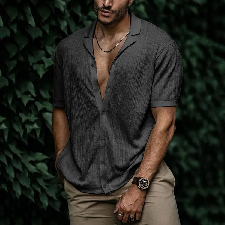 Hemd Kurzarm Herren – Kurzarmhemd Sommer Casual Regular Fit | Herren Hemden Kurzarm, Leicht & Atmungsaktiv