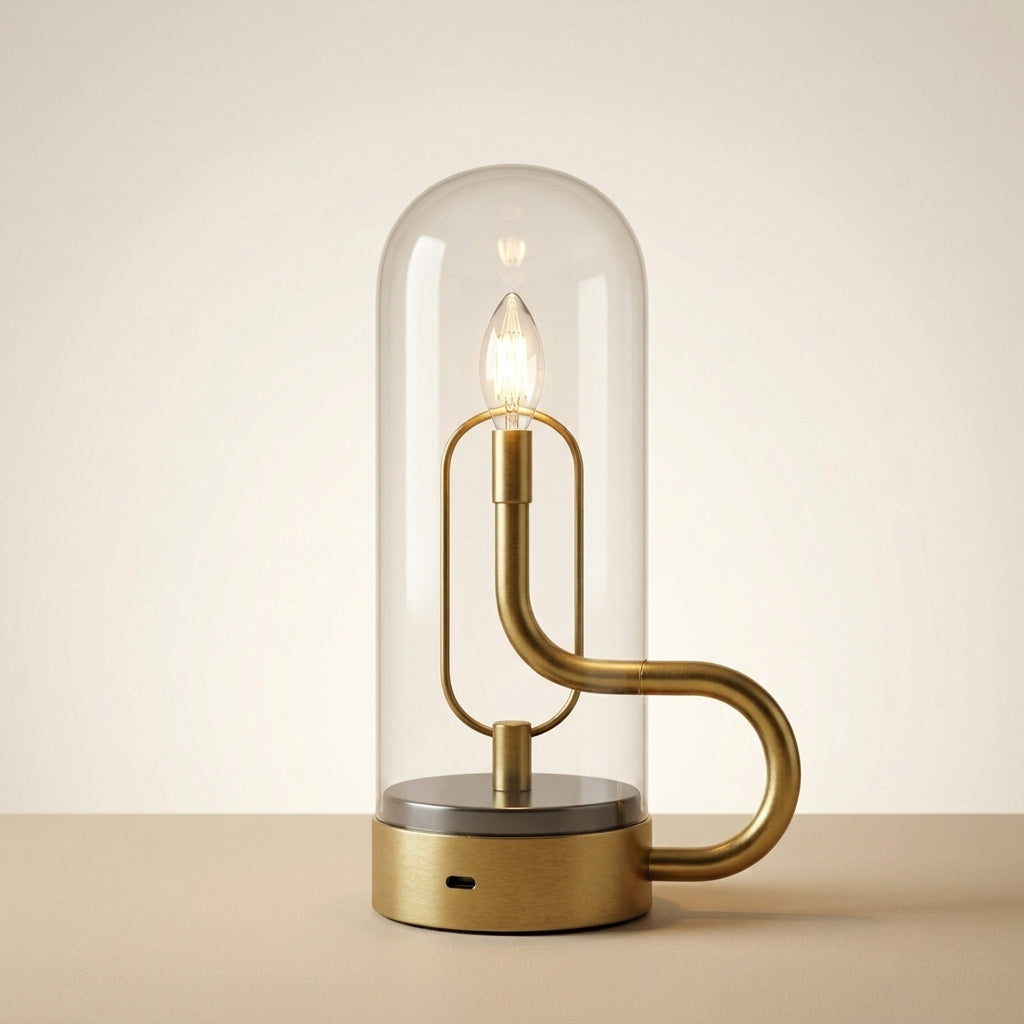 Glaslaterne Lampe Minimalistisch für Wohnraum Ambientebeleuchtung