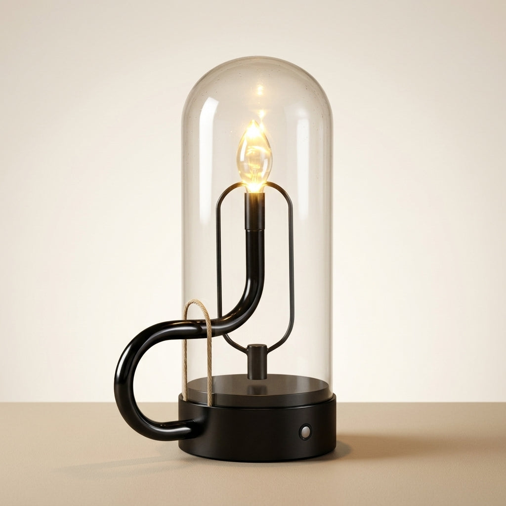 Glaslaterne Lampe Minimalistisch für Wohnraum Ambientebeleuchtung