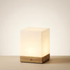 Tischlampe Minimalistisch Modern Wohnzimmer Holz & Mattes Glas