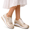 Damen Schnürplattform-Sneaker Regular Fit Freizeit