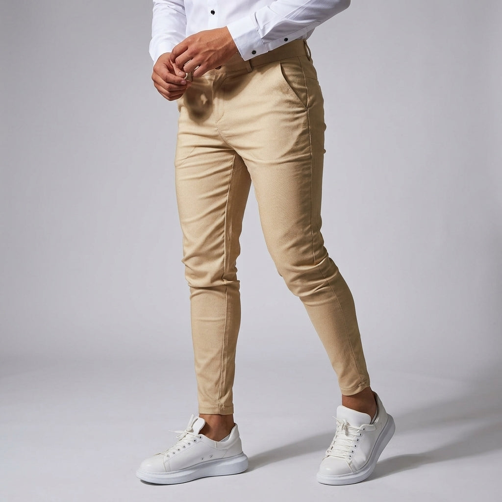 Herren Slim Fit Businesshose Elegant
