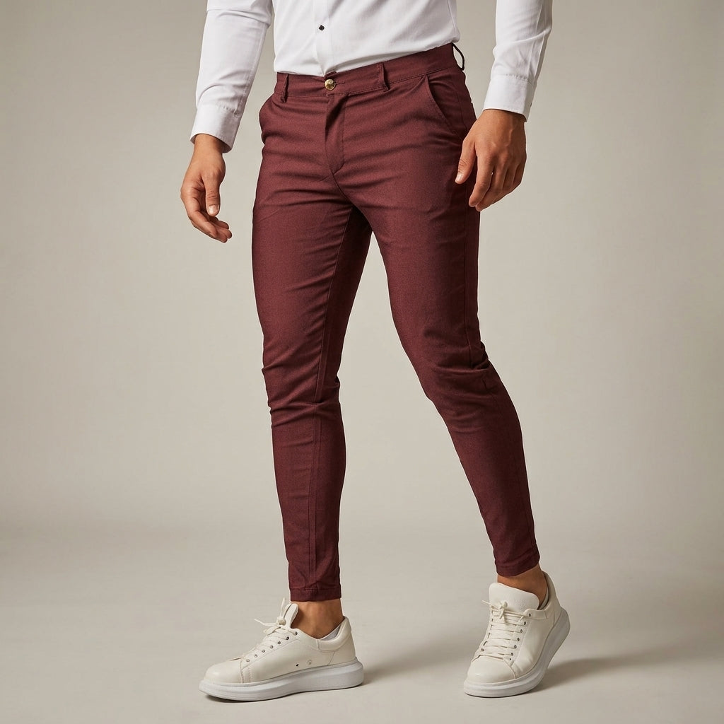 Herren Slim Fit Businesshose Elegant