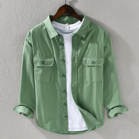 Overshirt Herren Slim Fit Casual Minimalistisch