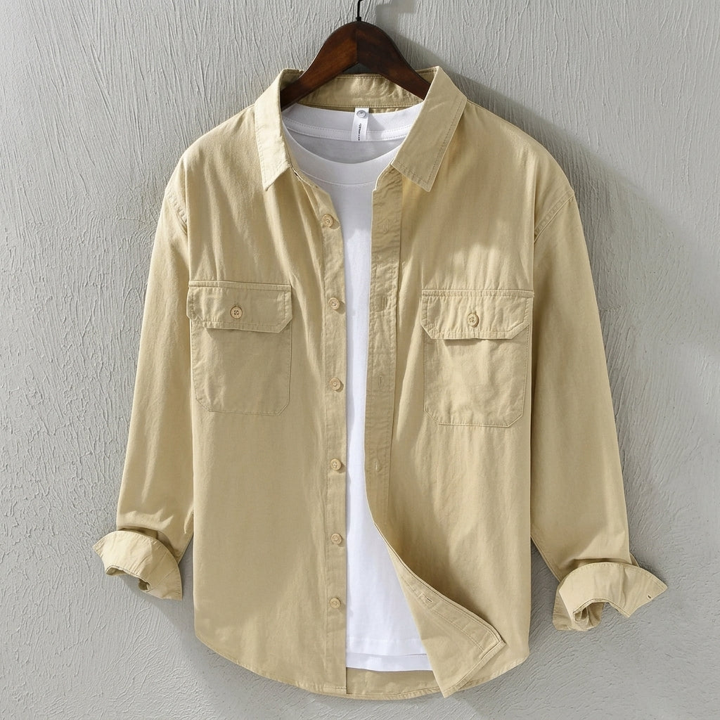 Overshirt Herren Slim Fit Casual Minimalistisch