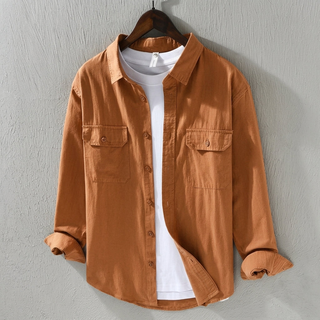 Overshirt Herren Slim Fit Casual Minimalistisch