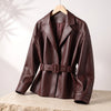 Damen Schaffelljacke Slim Fit Casual Elegant