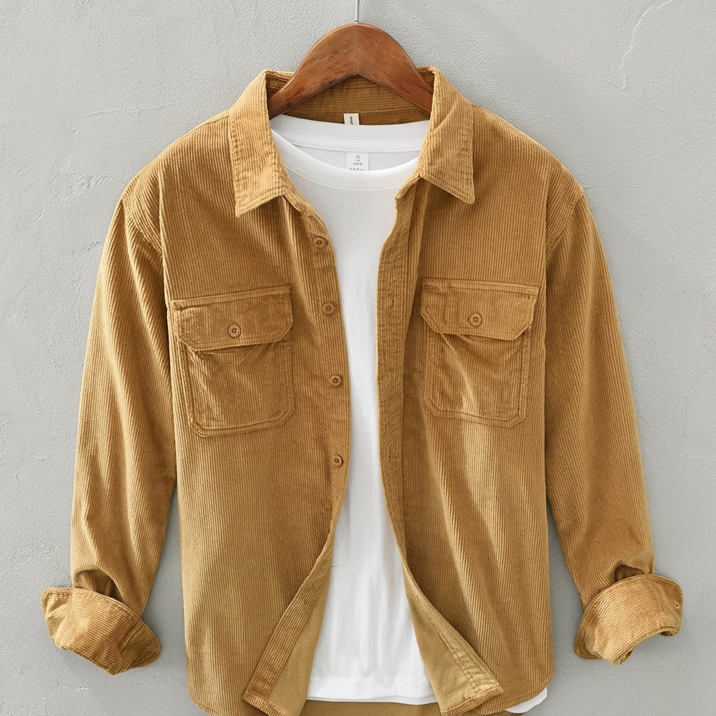 Herren Cord-Overshirt Regular Fit Freizeit