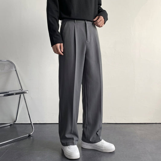 Herren Hose Regular Fit Business Freizeit Faltenhose
