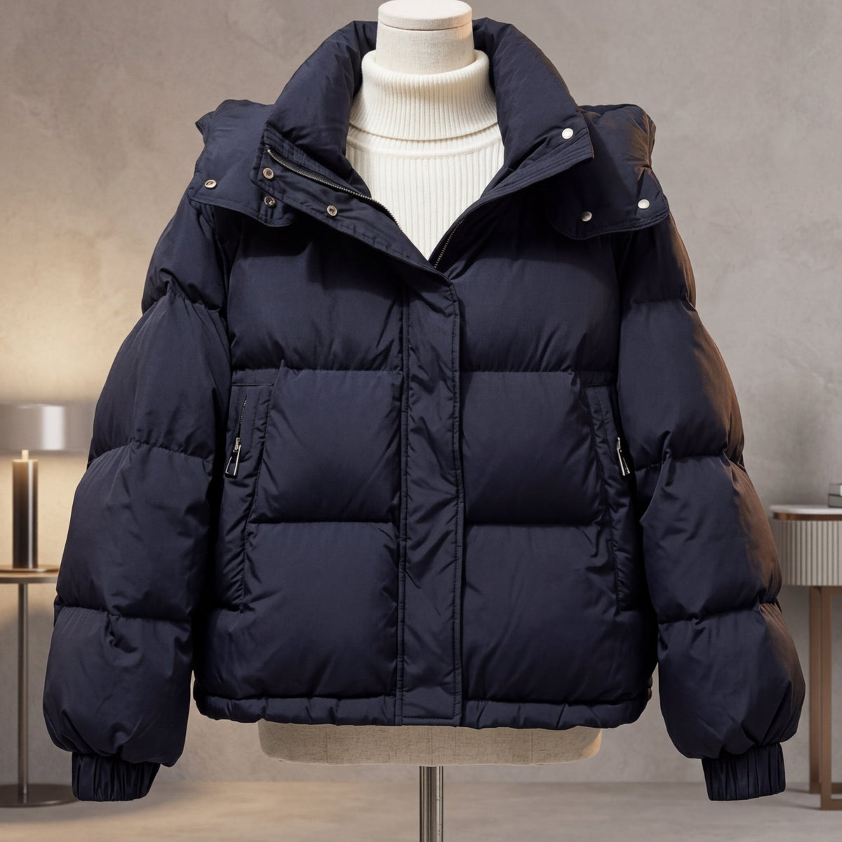 Damen Daunenjacke Oversize Freizeit Gesteppte Jacke