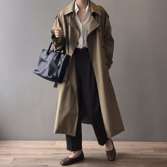 Damen Trenchcoat Regular Fit Freizeit Elegant