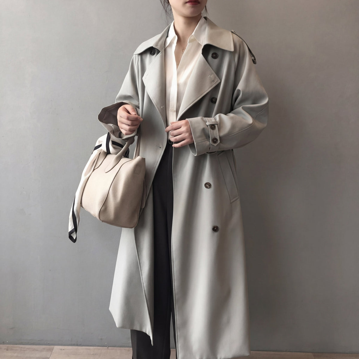 Damen Trenchcoat Regular Fit Freizeit Elegant