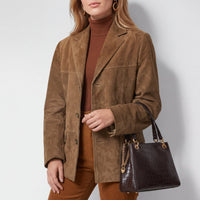 Damen Wollmantel Regular Fit Casual Elegant