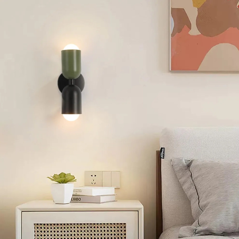 LED-Wandlampe Bauhaus Stil Doppelkupplung Wohnzimmer Flur