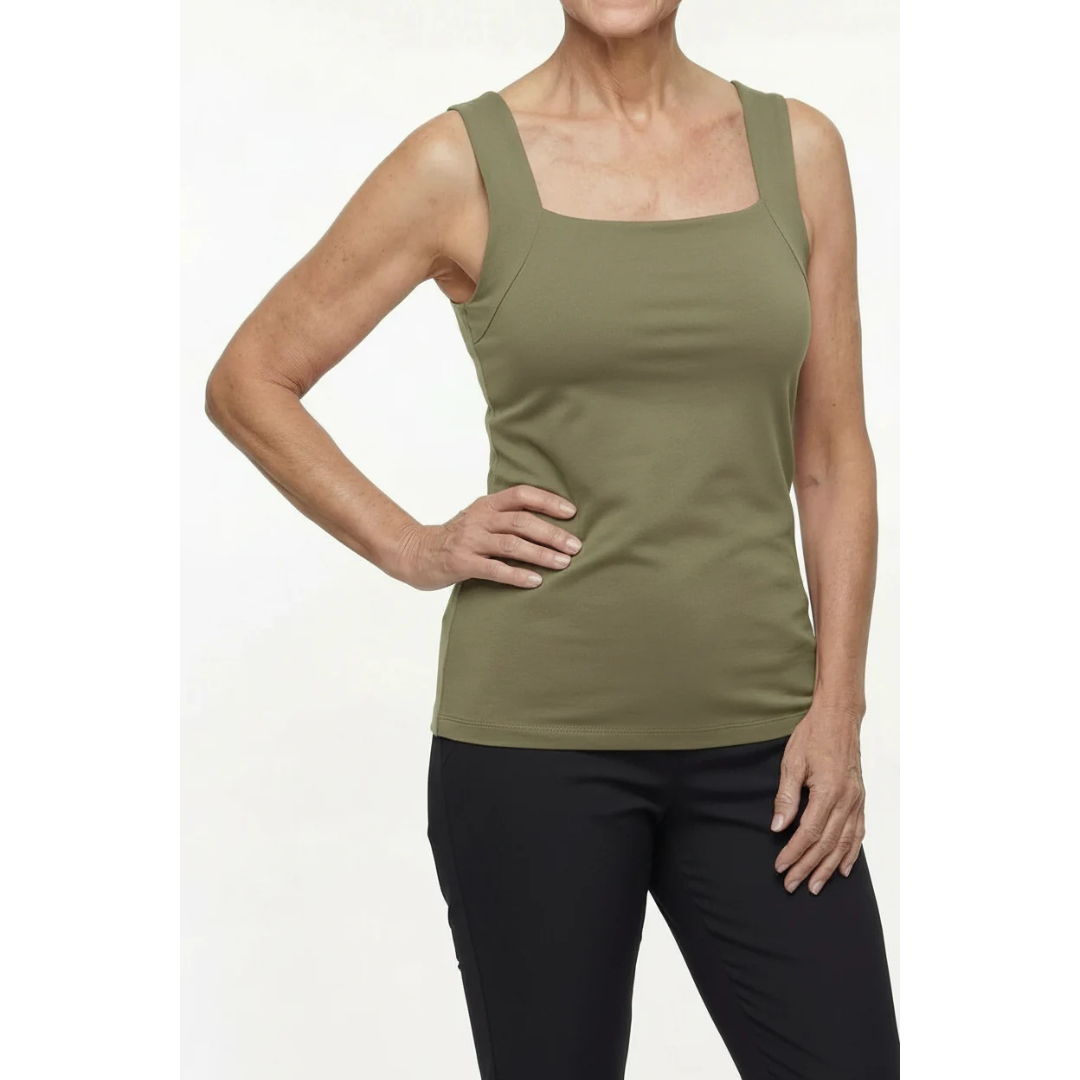 Damen Tanktop mit integriertem Sport-BH Regular Fit Freizeit