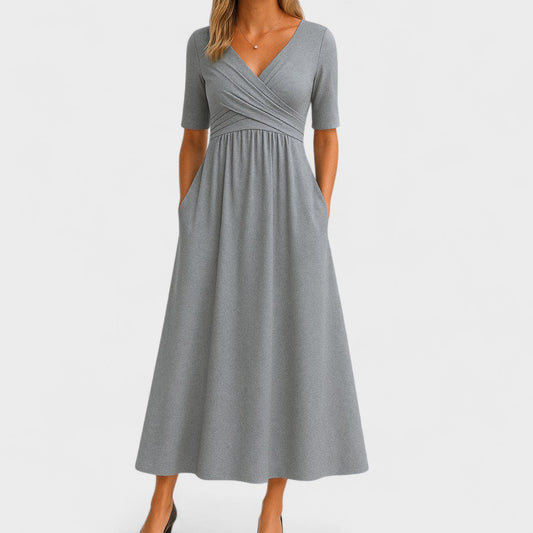 Damen Midi-Kleid Slim Fit Freizeit Elegant