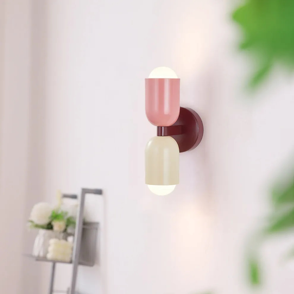 LED-Wandlampe Bauhaus Stil Doppelkupplung Wohnzimmer Flur