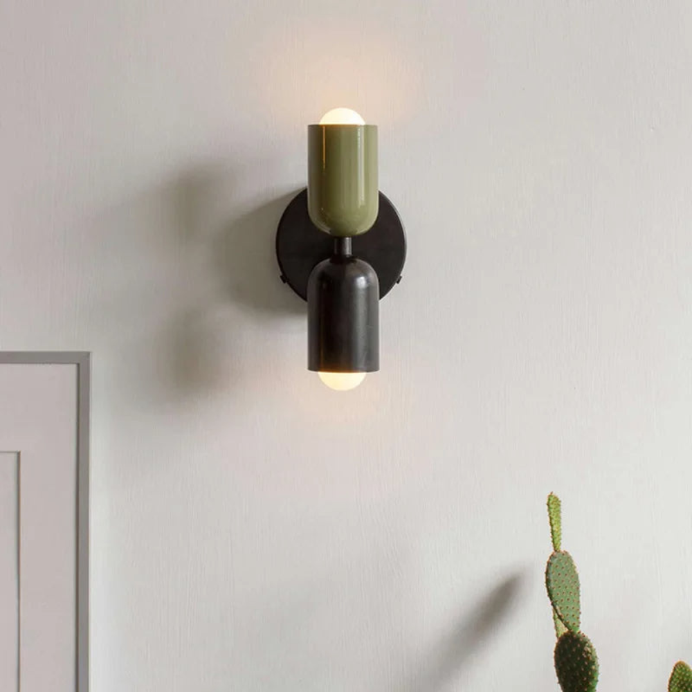 LED-Wandlampe Bauhaus Stil Doppelkupplung Wohnzimmer Flur