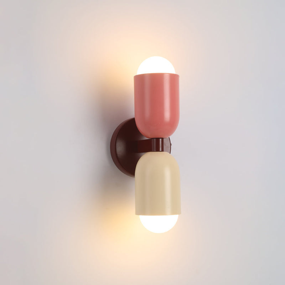 LED-Wandlampe Bauhaus Stil Doppelkupplung Wohnzimmer Flur