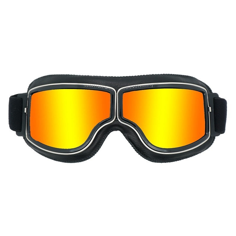 Leonard | Retro Motorradbrille Herren Polarisiert UV-Schutz Freizeit Vintage Pilotenbrille