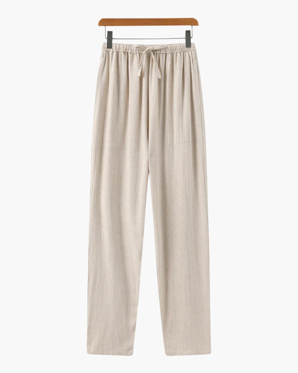 Adrian | Leichte Slim Fit Herren Sommerhose mit Kordelzug