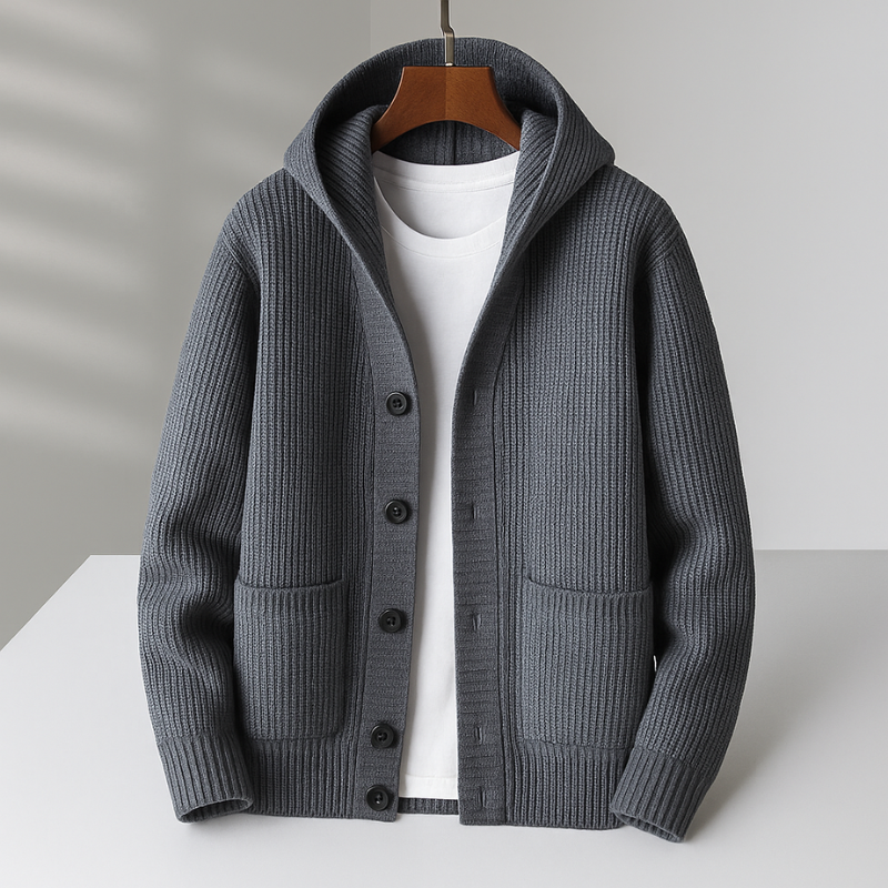 Damen Cardigan Relaxed Fit Freizeit mit Kapuze