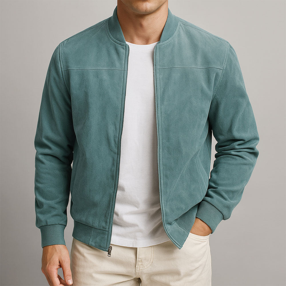 Veste minimaliste moderne pour homme avec fermeture éclair I Veste de mi-saison