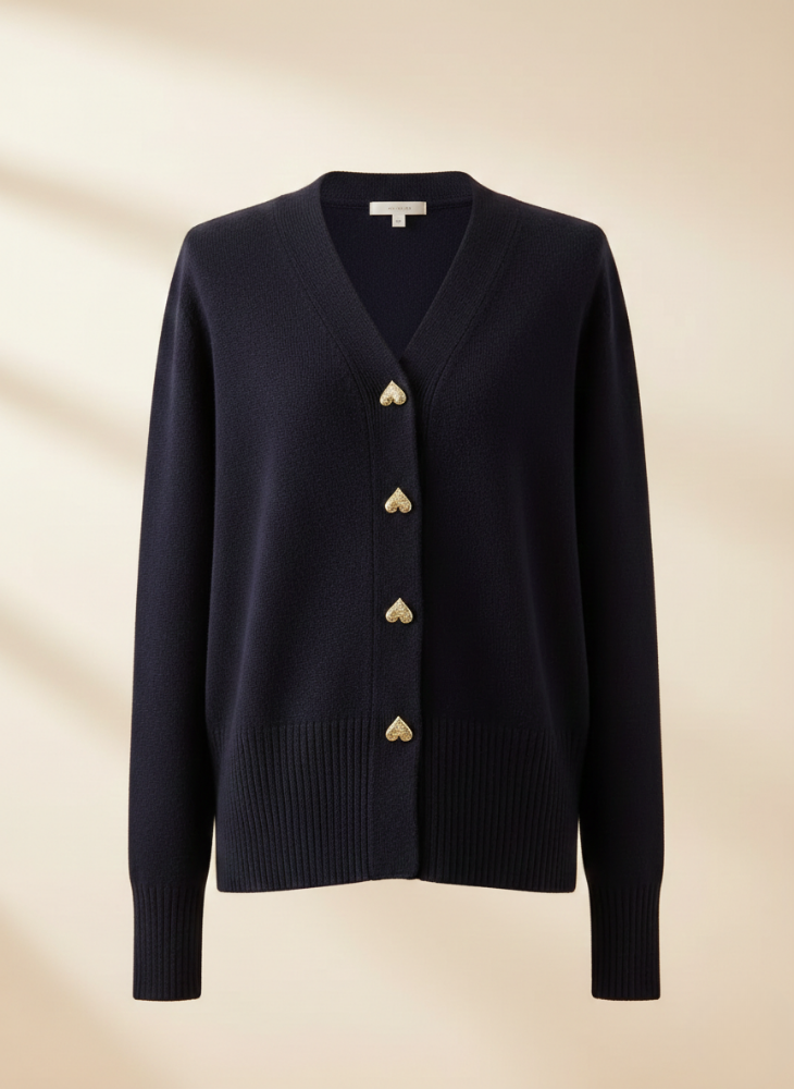 Damen Woll-Cardigan Regular Fit Freizeit Winter Warm