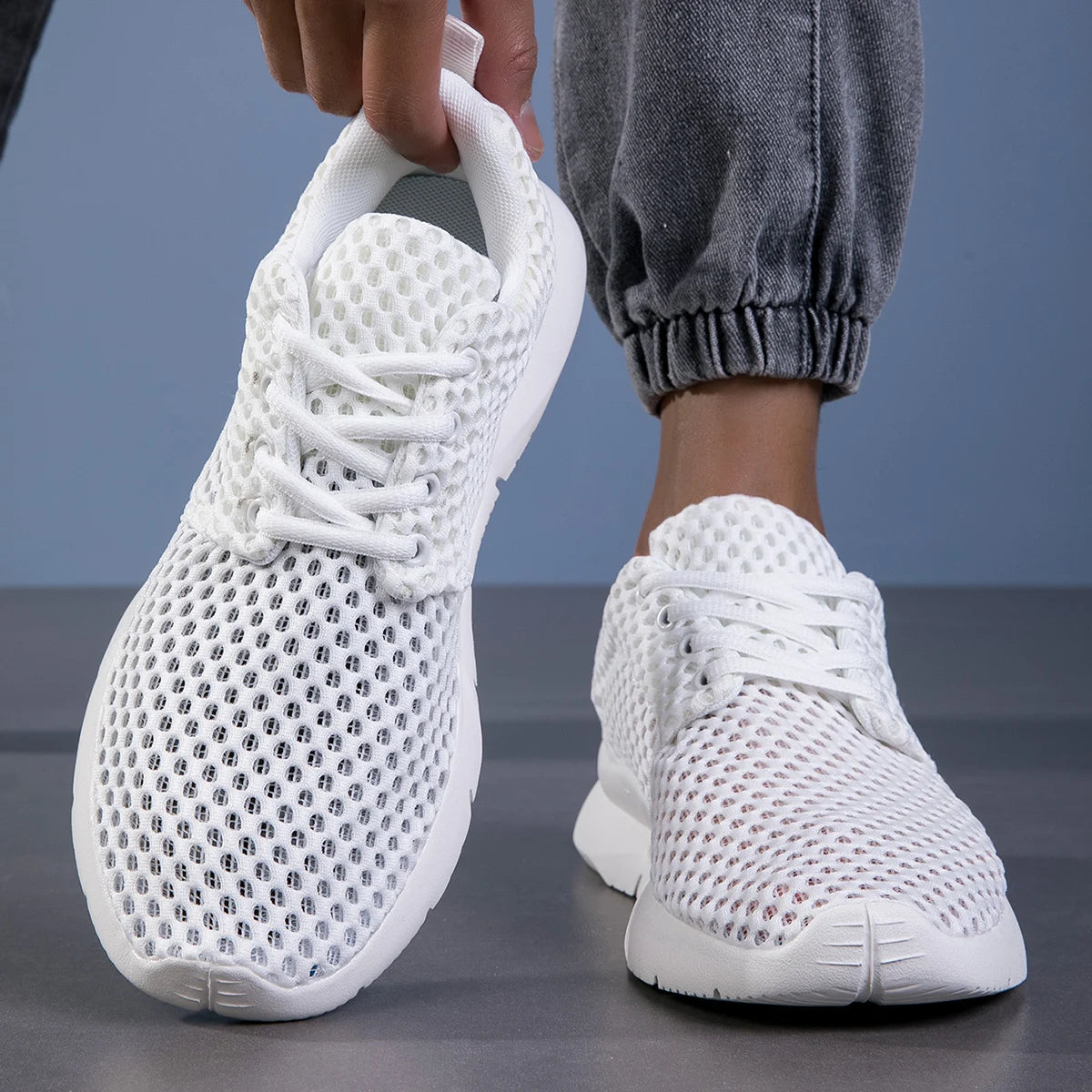 Sneaker Herren Atmungsaktiv Mesh Freizeit Komfort