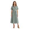 Kleid Damen Regular Fit Casual Karomuster Kurzarm