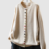 Damen Strickcardigan Relaxed Fit Freizeit mehrfarbige Knöpfe