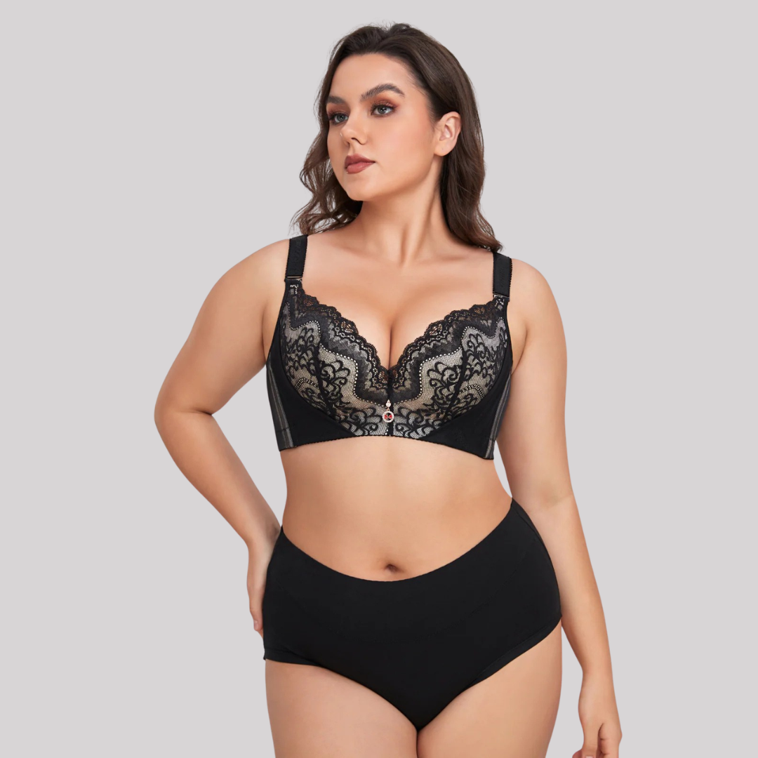 Damen Push-up BH Spitze Eleganter Komfort Alltag