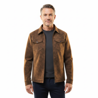 Lederjacke Herren Regular Fit Casual Übergangszeit