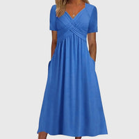 Damen Midi-Kleid Slim Fit Freizeit mit Bauchkontrolle