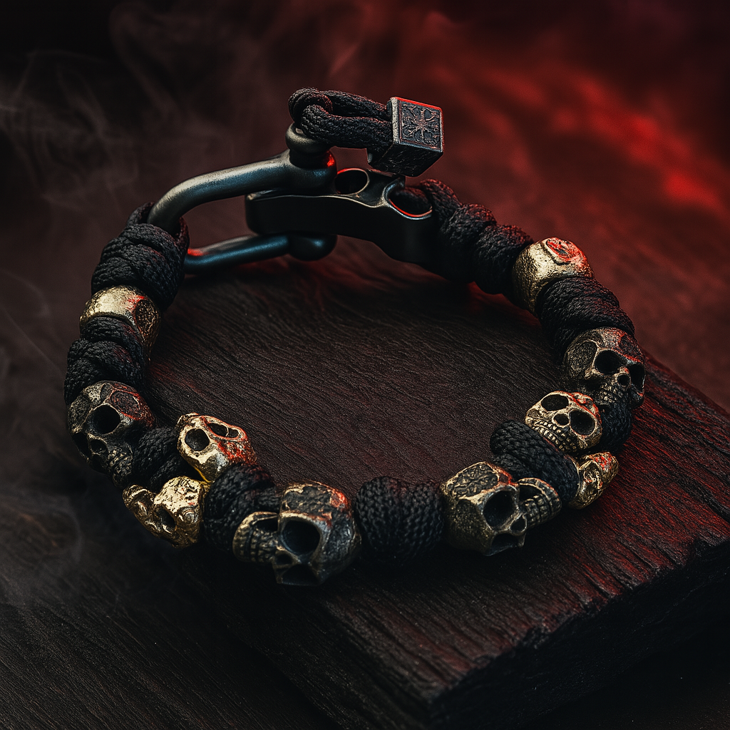Skull-Armband Herren Verstellbar Casual