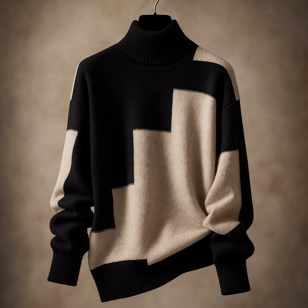 Damen Rollkragenpullover Relaxed Fit Freizeit Winter