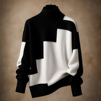 Damen Rollkragenpullover Relaxed Fit Freizeit Winter