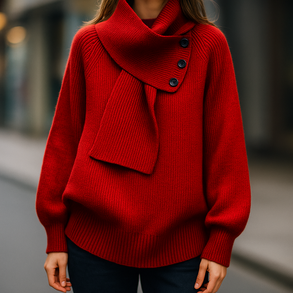 Damen Schalkragen-Pullover Regular Fit Freizeit Winter
