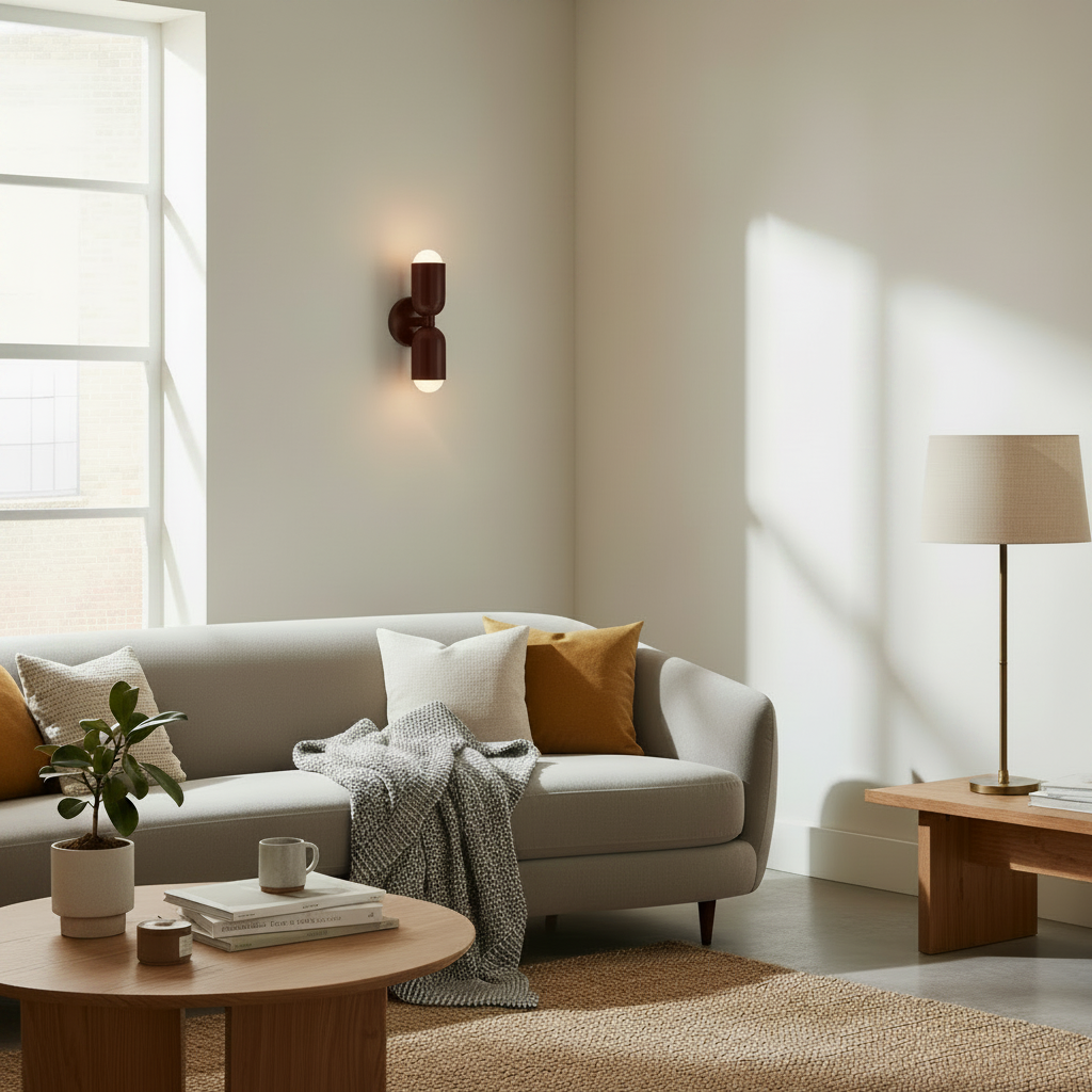 LED-Wandlampe Bauhaus Stil Doppelkupplung Wohnzimmer Flur