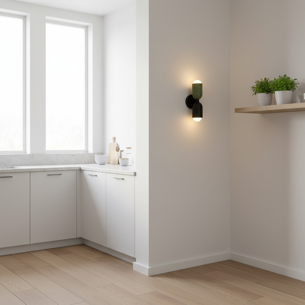 LED-Wandlampe Bauhaus Stil Doppelkupplung Wohnzimmer Flur