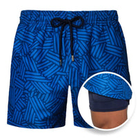 Doppellagige Strandshorts Herren Regular Fit Freizeit Sommer