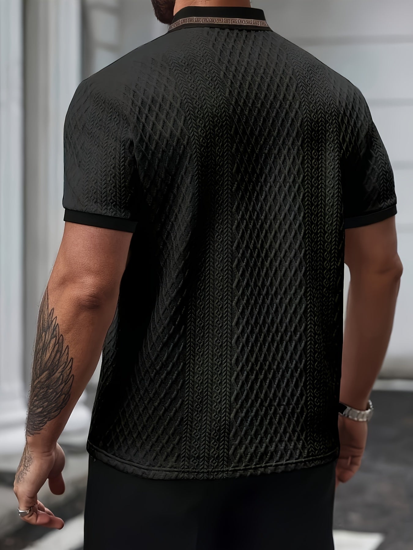 Poloshirt Herren Regular Fit Freizeit Farbblock Sommer