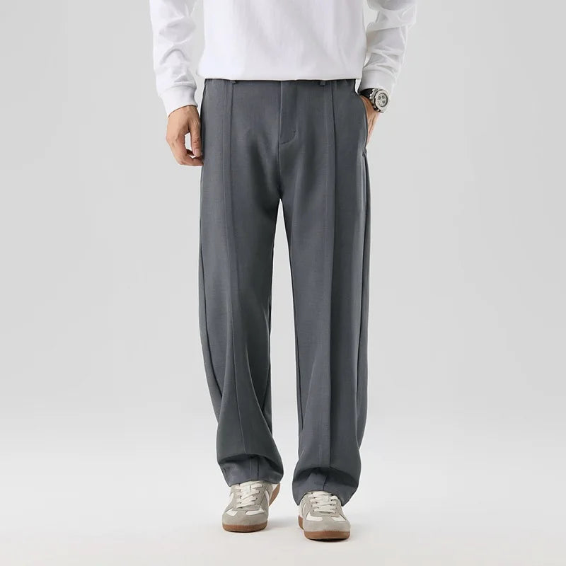Damen Drapierte Hose Relaxed Fit Freizeit Elegant
